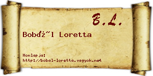 Bobál Loretta névjegykártya